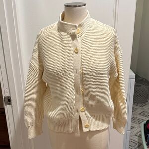 Alex Mill Nico Cream Button-Up Cardigan